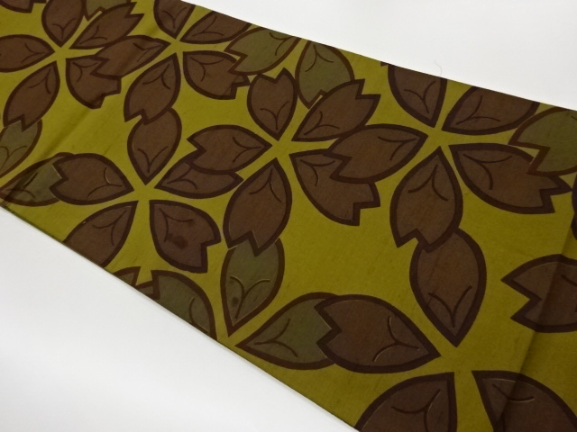 JAPANESE FUKURO OBI / TSUMUGI / WOVEN SAKURA